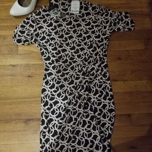 Black and pink dress